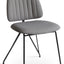 LANGHAM DINING CHAIR ERA FABRIC GREY CSE13 MATT BLACK FRAME 4