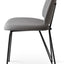 LANGHAM DINING CHAIR ERA FABRIC GREY CSE13 MATT BLACK FRAME 5