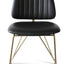 LANGHAM DINING CHAIR PPM S BLACK 502 40 SEAT BRASS GOLD FRAME 1