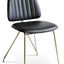 LANGHAM DINING CHAIR PPM S BLACK 502 40 SEAT BRASS GOLD FRAME 2