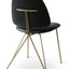 LANGHAM DINING CHAIR PPM S BLACK 502 40 SEAT BRASS GOLD FRAME 4