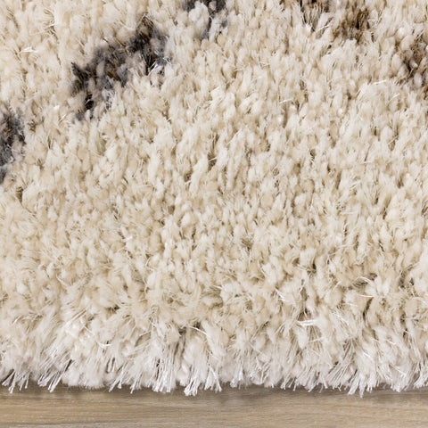 Lane Cream Grey Geometric Luxury Rug by Kalora Interiors