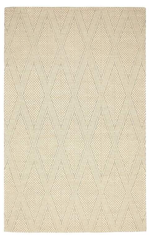 Chinook CHIN-IZN07ILD Handmade Wool Ivory Large Diamond Area Rug By Viana Inc