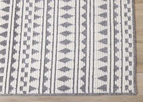 Lawson Cream Grey Southwest Inspired Machine Washable Foldable Rug by Kalora Interiors