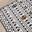 Lawson Cream Grey Orange Southwest Inspired Machine Washable Foldable Rug by Kalora Interiors