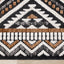 Lawson Grey Cream Orange Double Medallion Contemporary Machine Washable Foldable Rug by Kalora Interiors