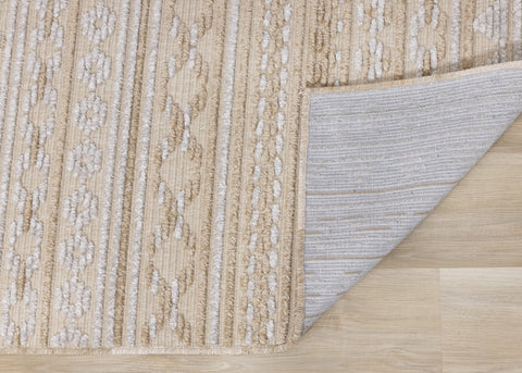 Lawson Beige Grey Cream Tribal Machine Washable Rug by Kalora Interiors