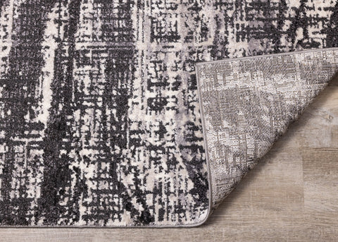 Lyric Grey White Distressed Curvy Rug by Kalora Interiors