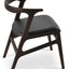 MORELATO CHAIR SOLID ASH WOOD WALNUT FINISH SEAT PPM S BLACK 502 40 4