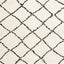 Maroq 5413_3Y18 Uneven Trellis Black Cream Shag Area Rug by Kalora Interiors