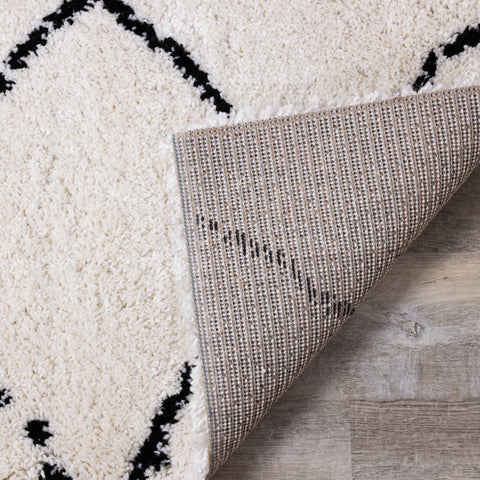 Maroq White Black Diamonds Soft Touch Rug by Kalora Interiors