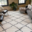 Maroq White Black Diamonds Soft Touch Rug by Kalora Interiors