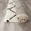 Maroq 5413_3Y18 Uneven Trellis Black Cream Shag Area Rug by Kalora Interiors