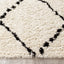Maroq 5413_3Y18 Uneven Trellis Black Cream Shag Area Rug by Kalora Interiors