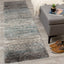Maroq Grey Blue Distressed Stripes Soft Touch Rug by Kalora Interiors
