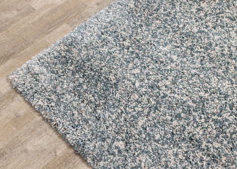 Maroq Blue Grey Cream Shag Rug by Kalora Interiors