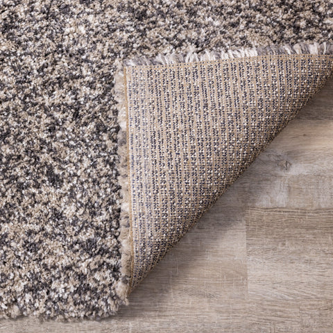 Maroq Beige Grey Cream Tonal Solid Rug by Kalora Interiors