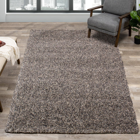 Maroq Beige Grey Cream Tonal Solid Rug by Kalora Interiors