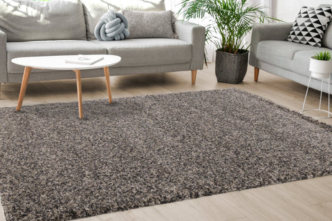 Maroq Beige Grey Cream Tonal Solid Rug by Kalora Interiors