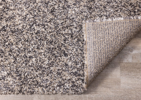 Maroq Beige Grey Cream Tonal Solid Rug by Kalora Interiors