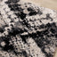 Maroq Cream Grey Beige Distressed Diamond Shag Rug by Kalora Interiors