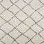 Matrique 5413_3A18 White Grey Lattice Shag Area Rug by Novelle Home