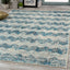 Meridian 8738_0252 Blue Grey Chevron Area Rug by Novelle Home