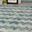 Meridian 8738_0252 Blue Grey Chevron Area Rug by Novelle Home