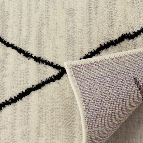 Meridian A191_0282 Pen-Drawn Trellis Lines Area Rug by Novelle Home