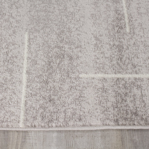 Meridian A607_0737 Grey Parallel and Perpendicular Lines Area Rug by Novelle Home