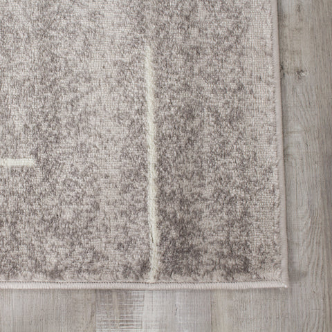 Meridian A607_0737 Grey Parallel and Perpendicular Lines Area Rug by Novelle Home