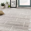 Meridian A607_0737 Grey Parallel and Perpendicular Lines Area Rug by Novelle Home