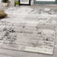 Meridian A608_0373 Grey Distressed Rectangles Area Rug by Novelle Home