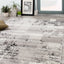 Meridian A608_0373 Grey Distressed Rectangles Area Rug by Novelle Home