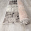 Meridian A608_0373 Grey Distressed Rectangles Area Rug by Novelle Home