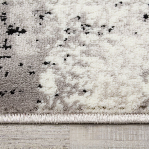Meridian A608_0373 Grey Distressed Rectangles Area Rug by Novelle Home