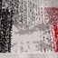 Meridian A608_0767 Red Distressed Rectangles Area Rug by Novelle Home