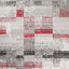Meridian A608_0767 Red Distressed Rectangles Area Rug by Novelle Home