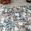 Meridian B193_4757 Grey Distressed Blue Spackle Area Rug by Novelle Home