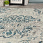 Meridian B202_4252 Distressed Flower Medallion Area Rug by Novelle Home