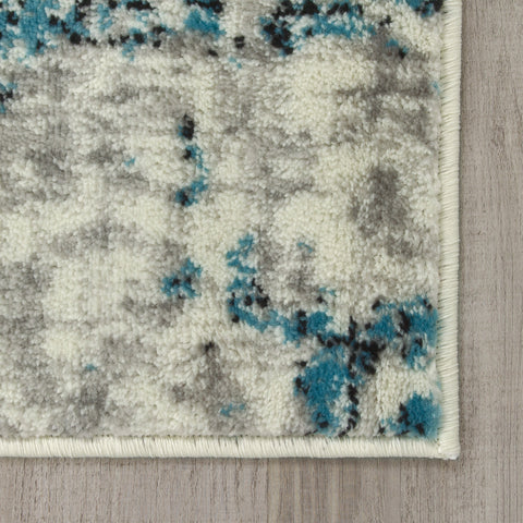 Meridian B202_4252 Distressed Flower Medallion Area Rug by Novelle Home