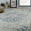 Meridian B202_4252 Distressed Flower Medallion Area Rug by Novelle Home