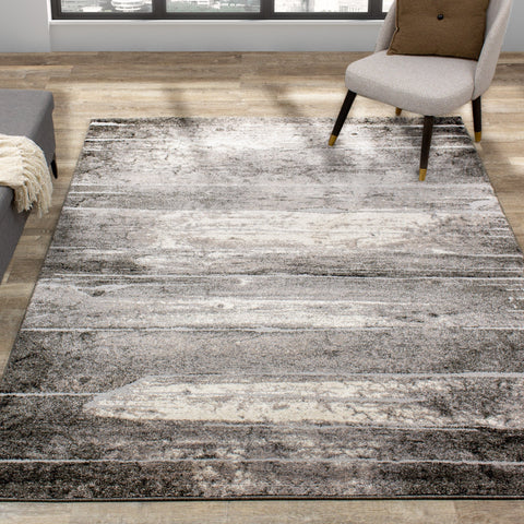 Montana Grey Cream Barn Door Rug by Kalora Interiors