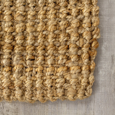 Natural Handmade Chunky Boucle Area Rug by Kalora Interiors