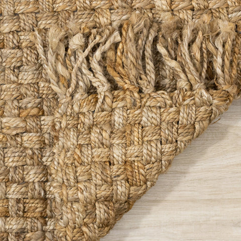 Natural Handmade Basketweave Area Rug by Kalora Interiors