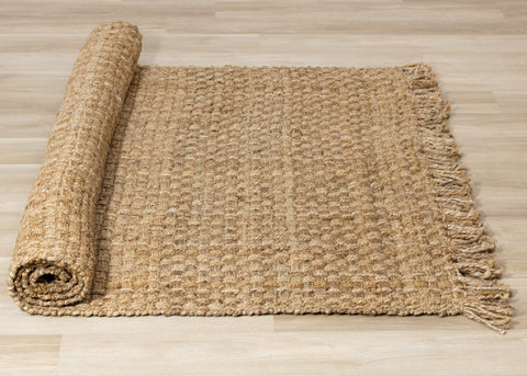 Natural Handmade Basketweave Area Rug by Kalora Interiors