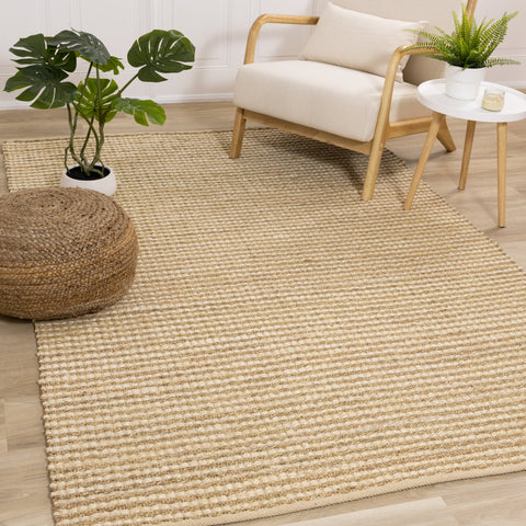 Naturals Beige Intricate Weave Rug by Kalora Interiors