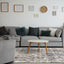 Nepal Beige Blue Cream Grey Tribal Rug by Kalora Interiors