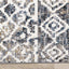 Nepal Beige Blue Cream Grey Tribal Rug by Kalora Interiors