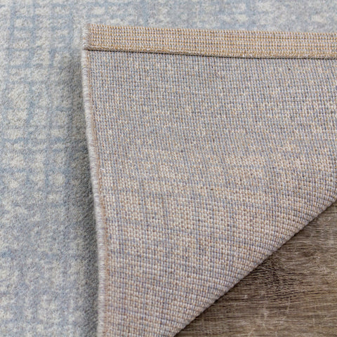 Nordic 46012_121 Blue Cream Crosshatching Rug By Kalora Interiors